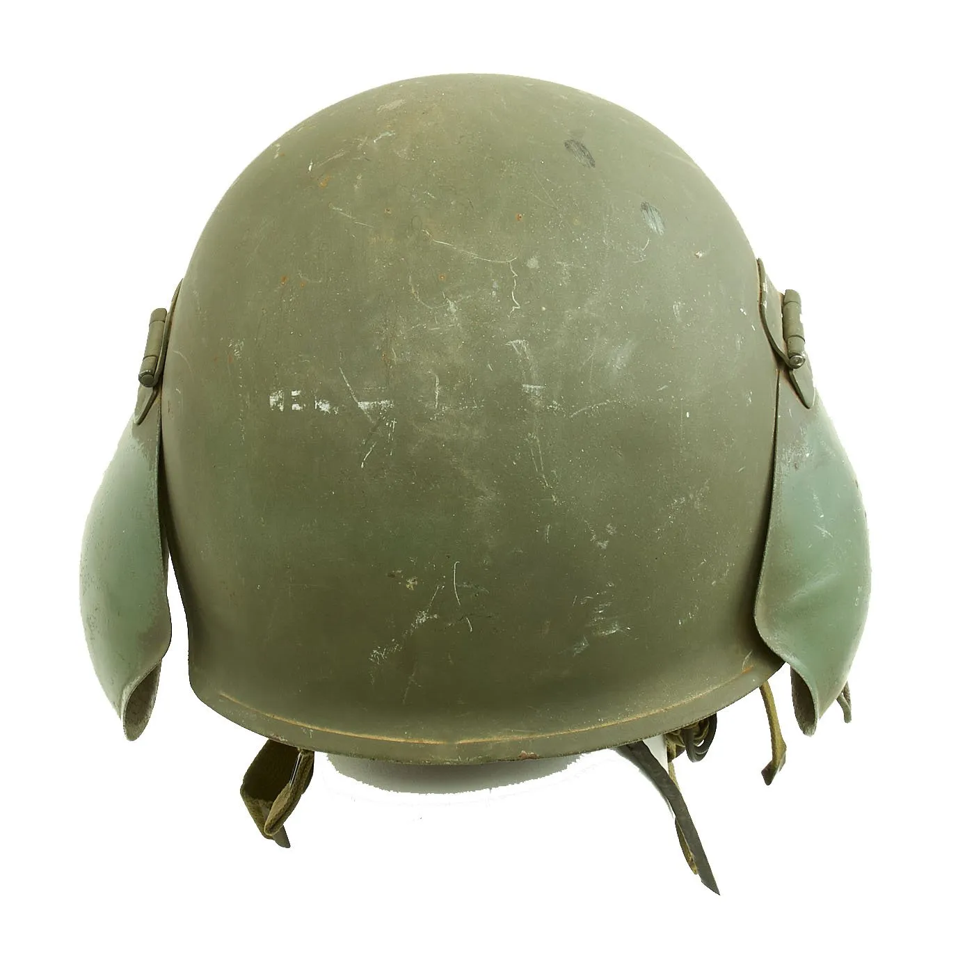 Original U.S. WWII USAAF Bomber Crew M3 Steel FLAK Helmet with A-14 Oxygen Mask and Inner Flight Helmet