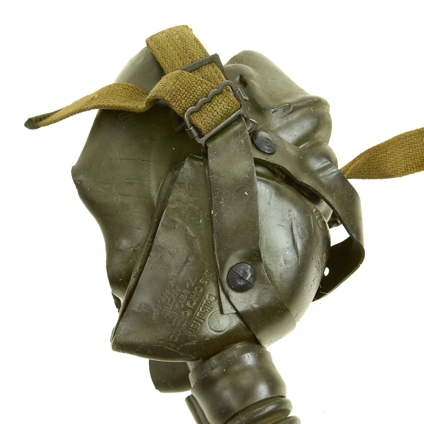 Original U.S. WWII USAAF Bomber Crew M3 Steel FLAK Helmet with A-14 Oxygen Mask and Inner Flight Helmet