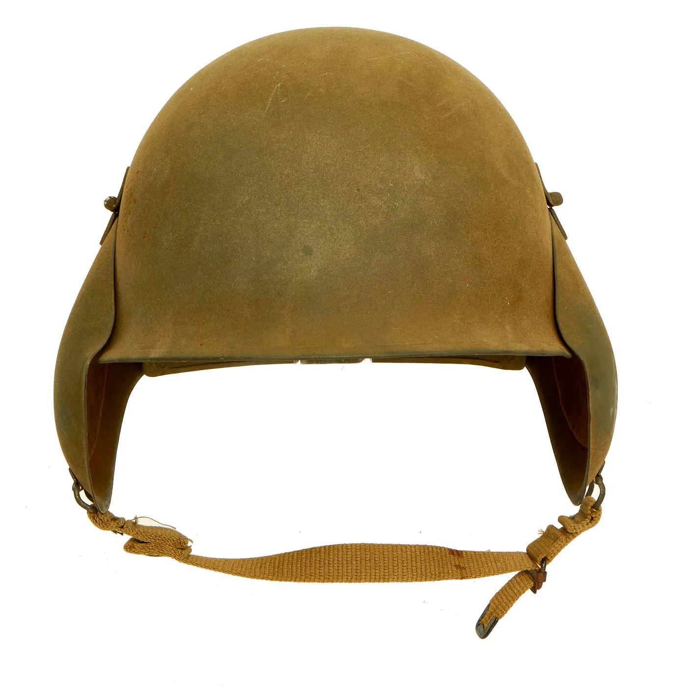 Original U.S. WWII USAAF Bomber Crew M3 Steel FLAK Helmet with Complete Liner and Chinstrap - Unissued Condition