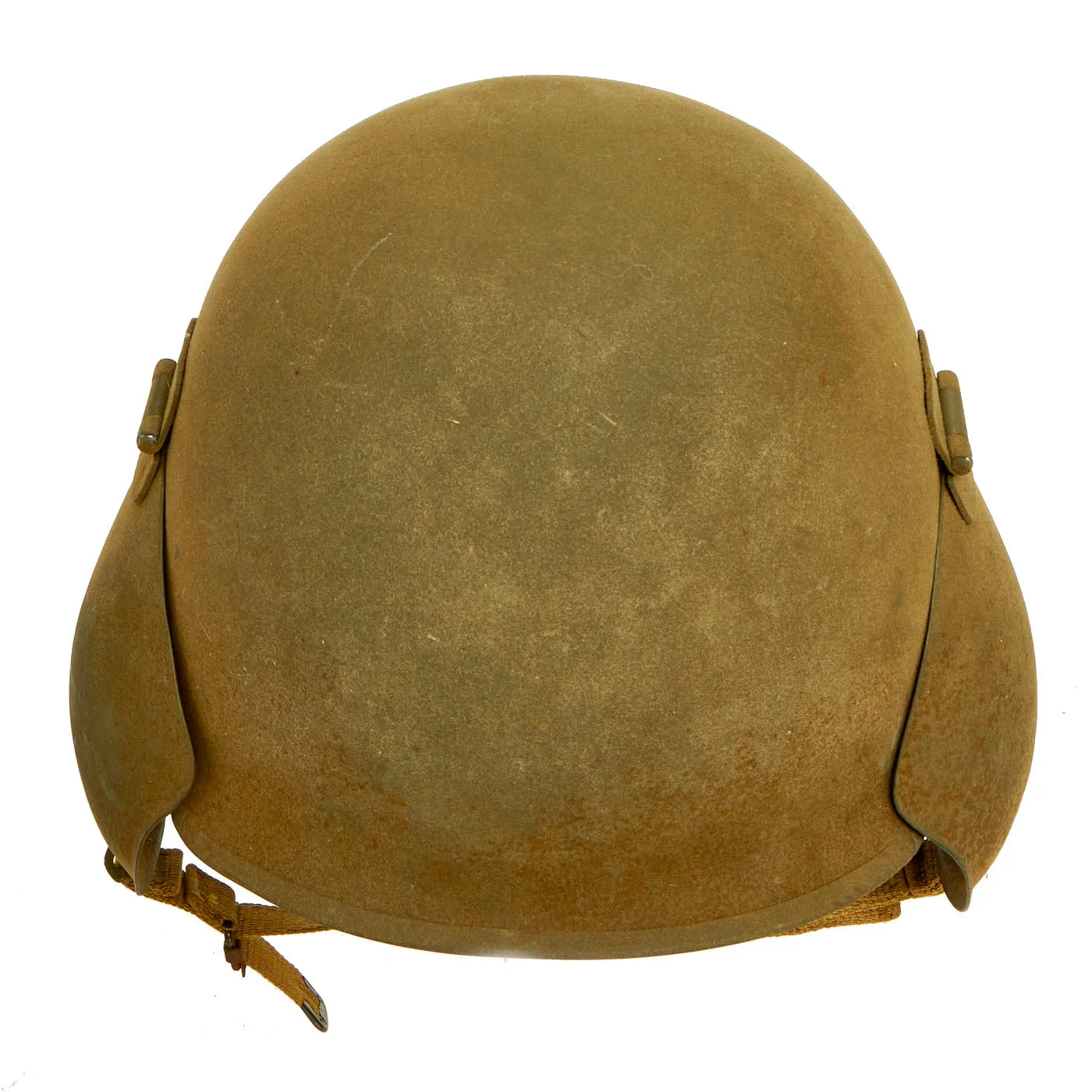 Original U.S. WWII USAAF Bomber Crew M3 Steel FLAK Helmet with Complete Liner and Chinstrap - Unissued Condition