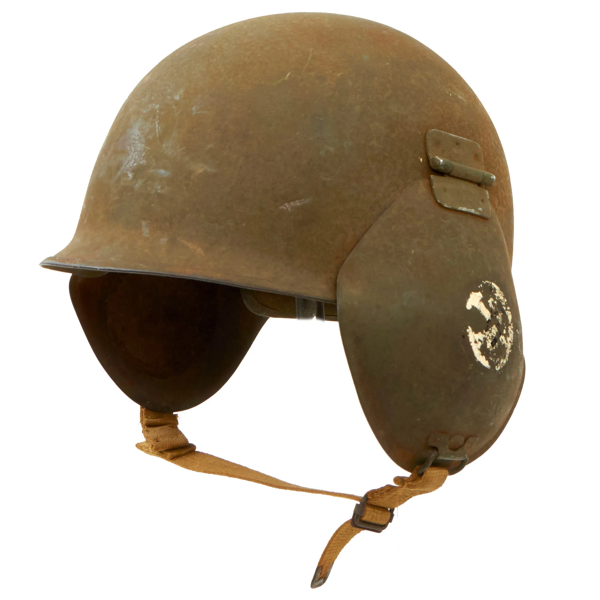 Original U.S. WWII USAAF Bomber Crew M3 Steel FLAK Helmet With NSDAP Insignia