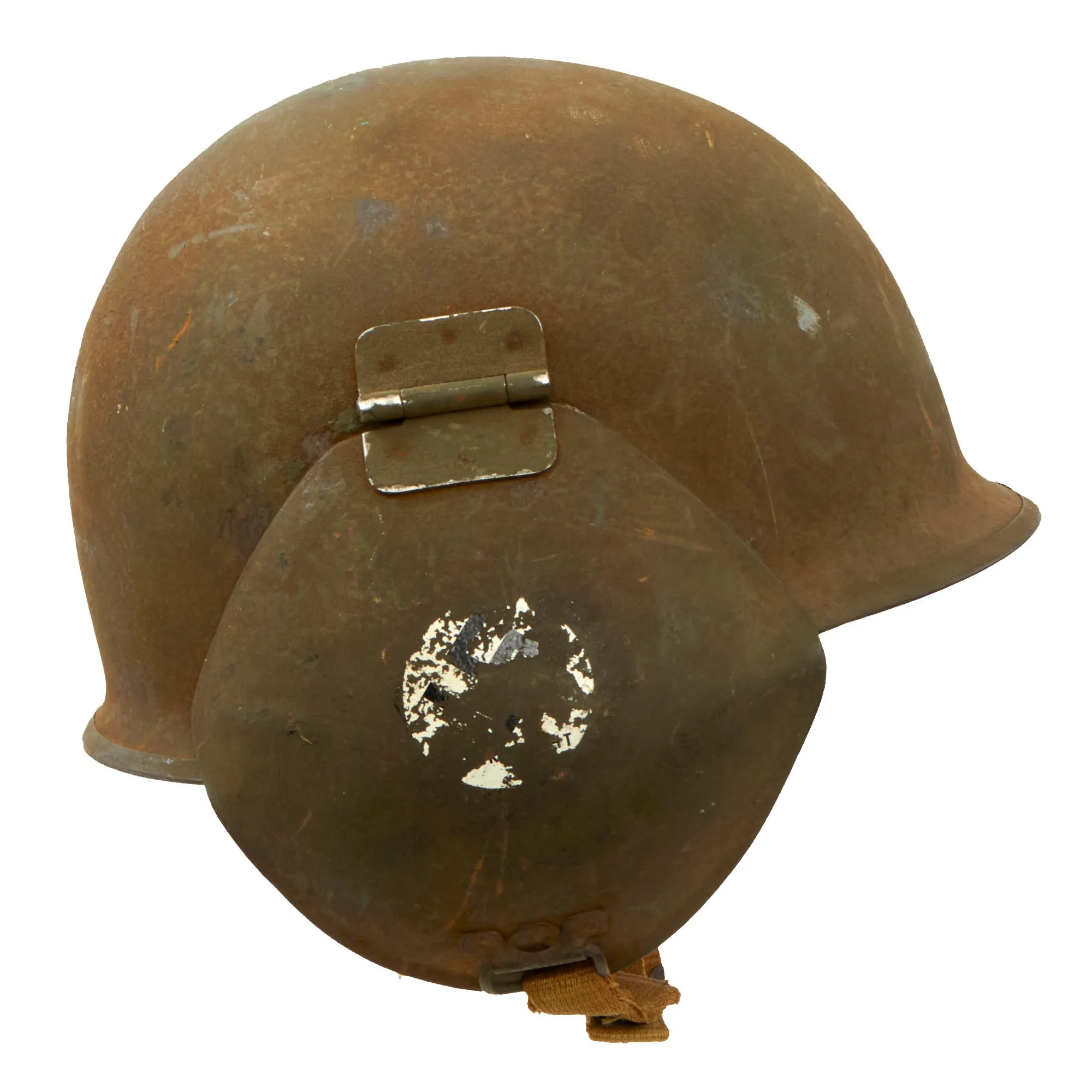 Original U.S. WWII USAAF Bomber Crew M3 Steel FLAK Helmet With NSDAP Insignia