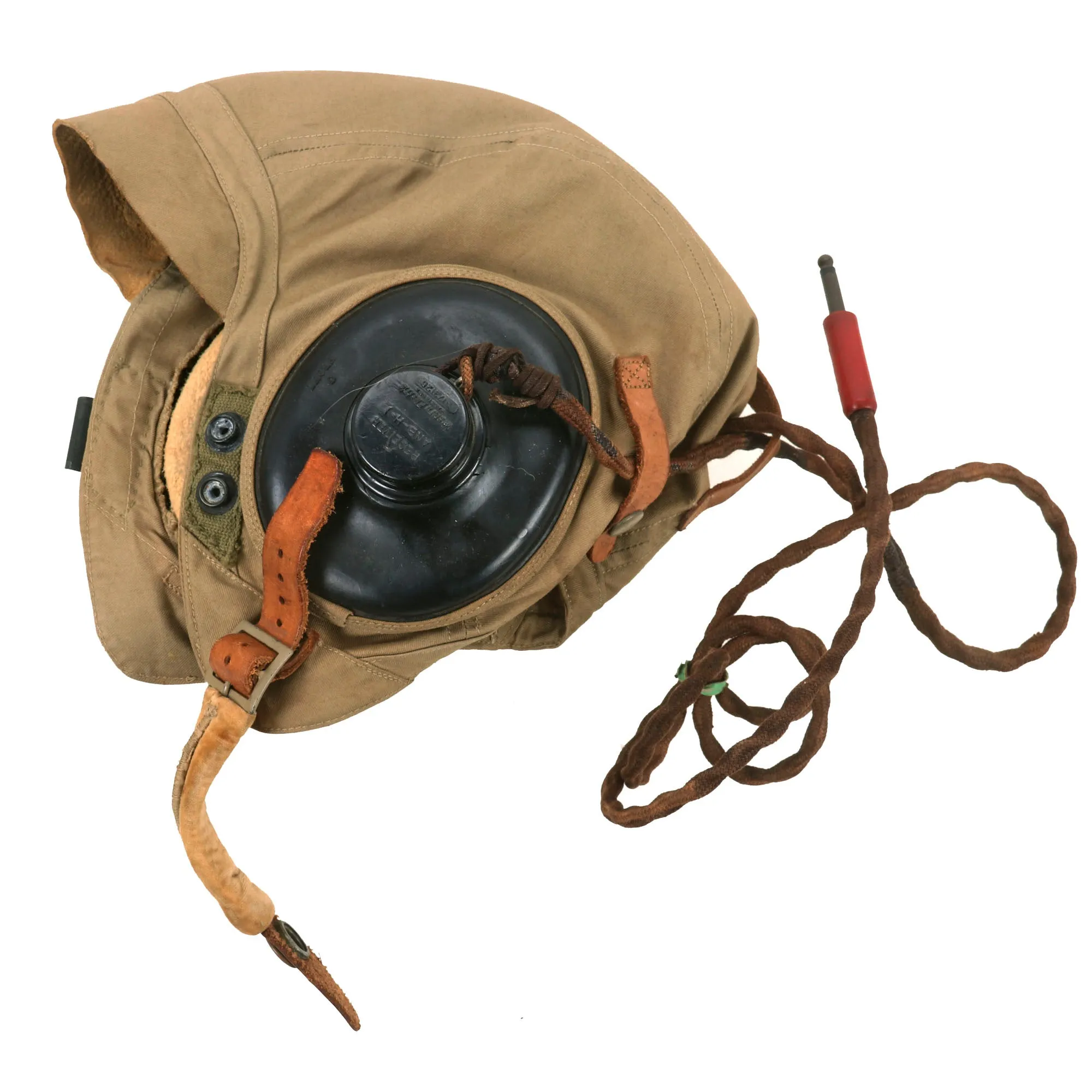 Original U.S. WWII USAAF Bomber Crew M4A2 Flak Helmet With AN-H-15 Flight Helmet, Throat Mic, B-8 Goggles and A-14 Oxygen Mask  - With Original Boxes