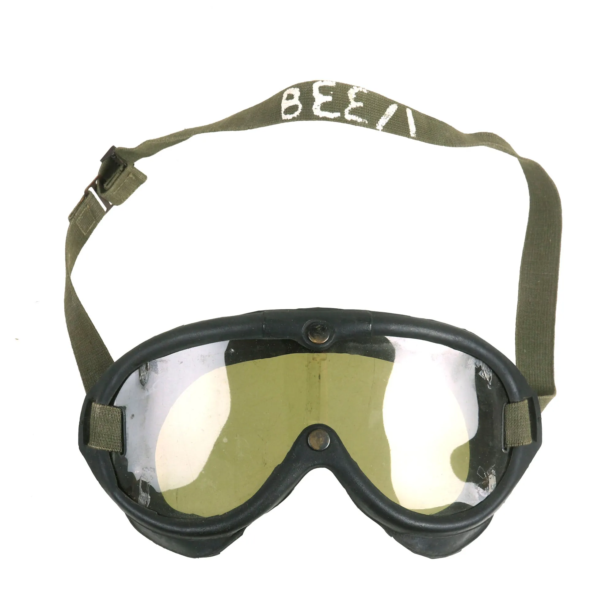 Original U.S. WWII USAAF Bomber Crew M4A2 Flak Helmet With AN-H-15 Flight Helmet, Throat Mic, B-8 Goggles and A-14 Oxygen Mask  - With Original Boxes