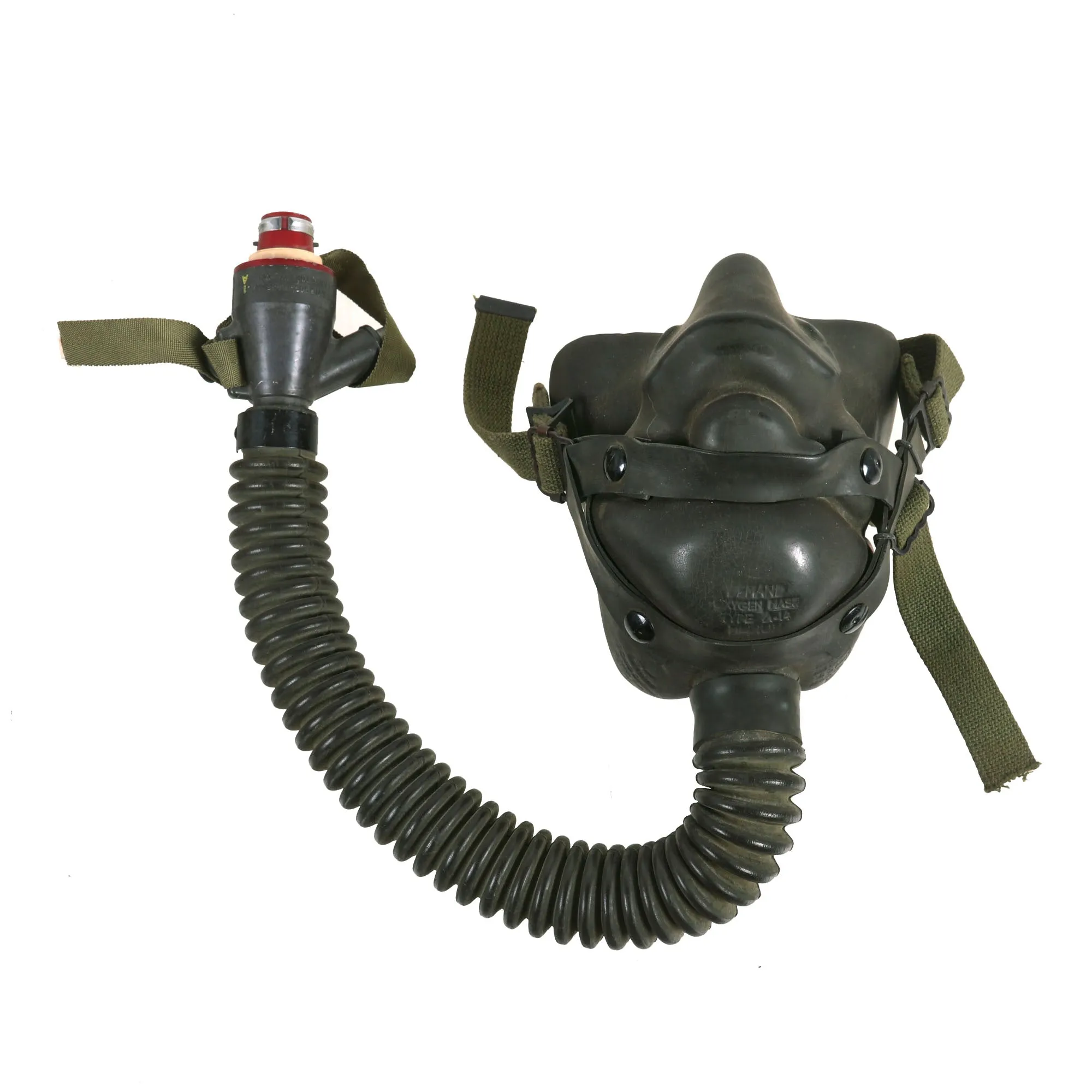 Original U.S. WWII USAAF Bomber Crew M4A2 Flak Helmet With AN-H-15 Flight Helmet, Throat Mic, B-8 Goggles and A-14 Oxygen Mask  - With Original Boxes