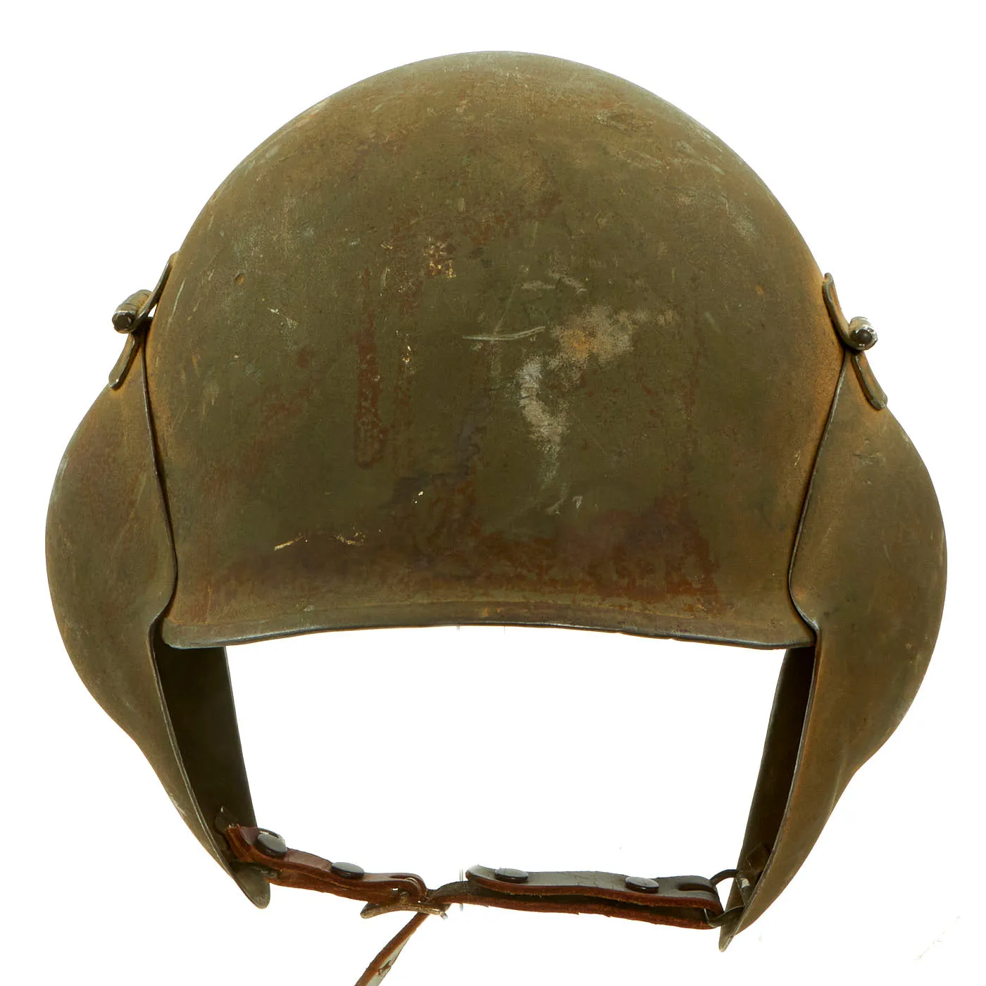 Original U.S. WWII USAAF Bomber Crew M5 Steel FLAK Helmet with Complete Liner and Chinstrap