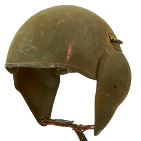 Original U.S. WWII USAAF Bomber Crew M5 Steel FLAK Helmet with Complete Liner and Chinstrap