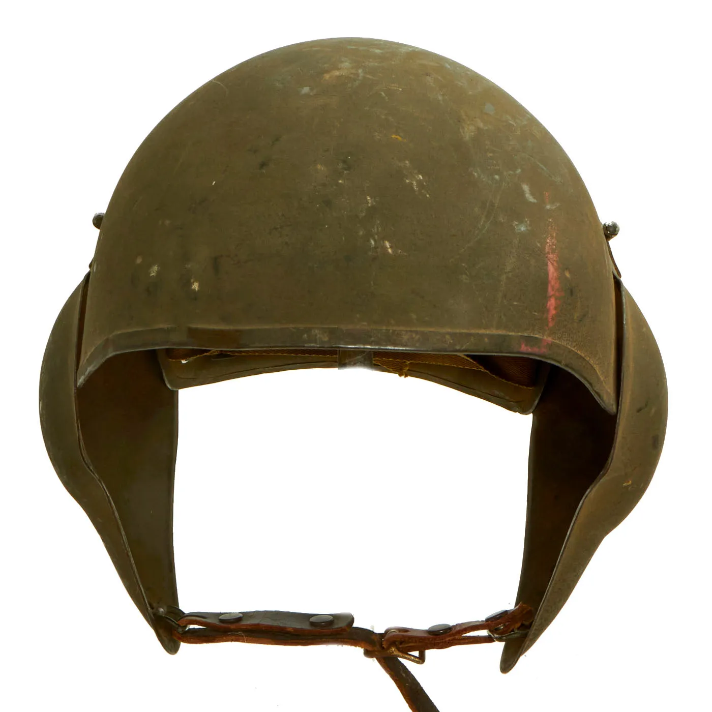 Original U.S. WWII USAAF Bomber Crew M5 Steel FLAK Helmet with Complete Liner and Chinstrap