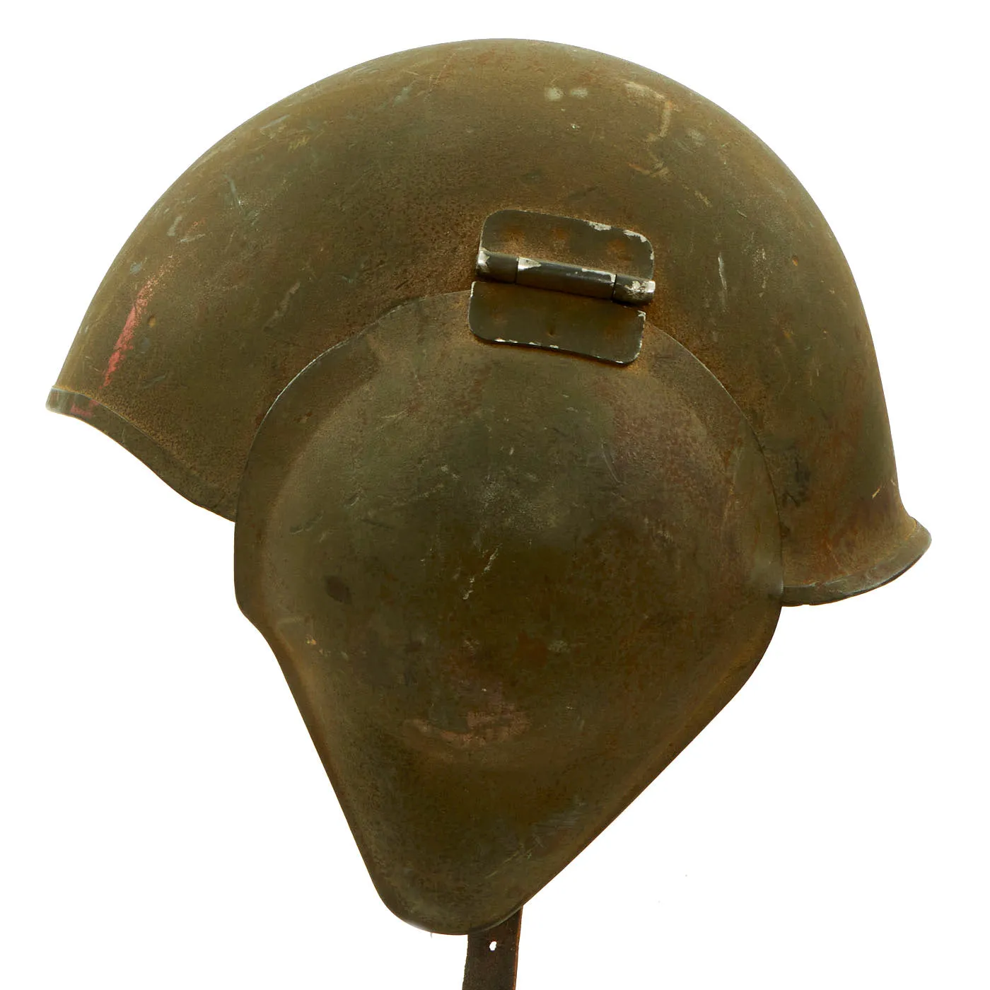 Original U.S. WWII USAAF Bomber Crew M5 Steel FLAK Helmet with Complete Liner and Chinstrap