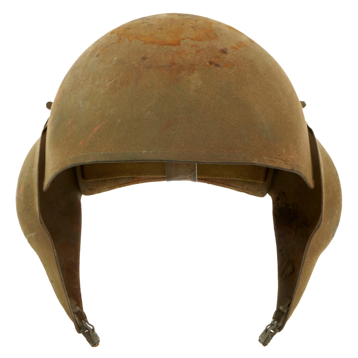 Original U.S. WWII USAAF Bomber Crew M5 Steel FLAK Helmet with Complete Liner Rigging