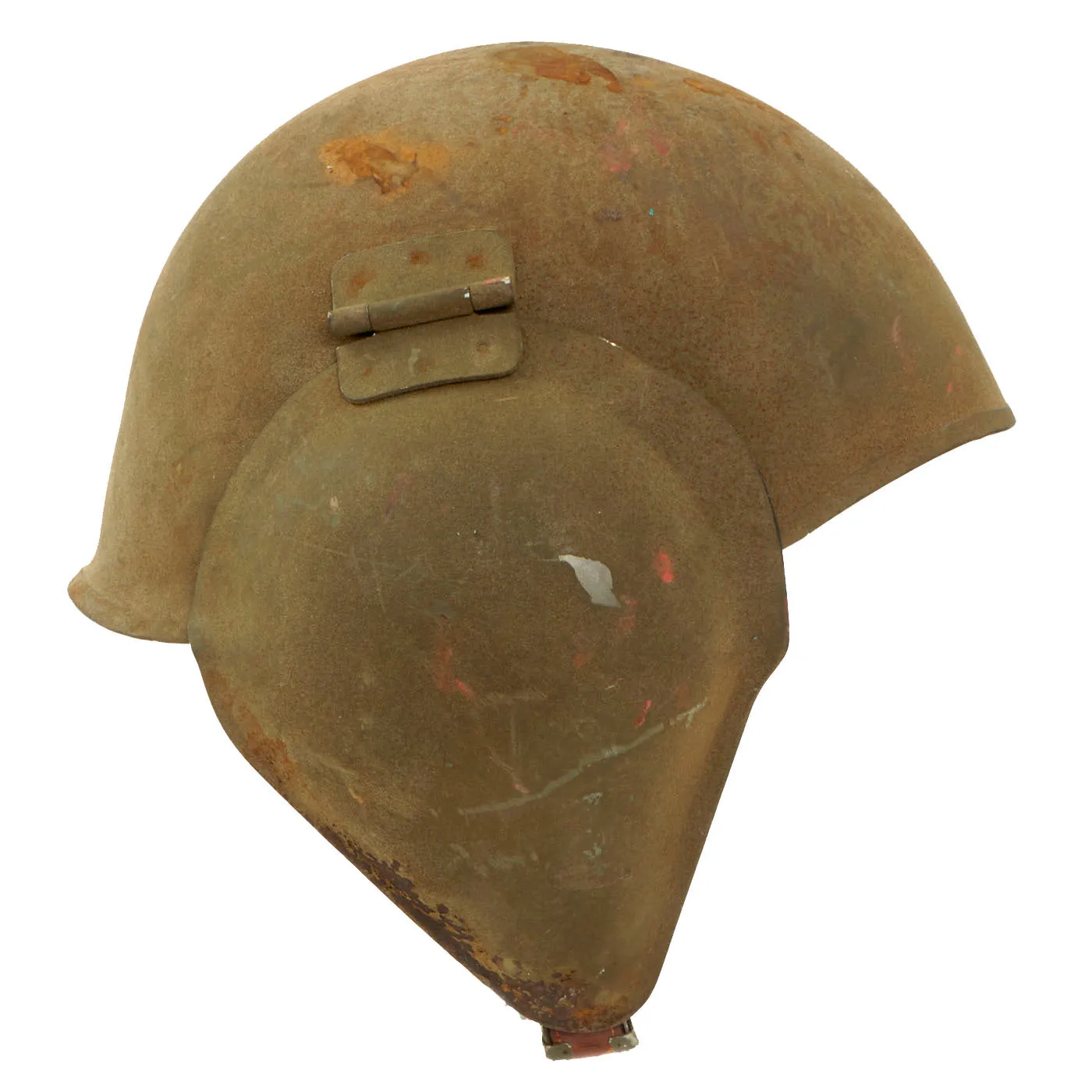 Original U.S. WWII USAAF Bomber Crew M5 Steel FLAK Helmet with Complete Liner Rigging