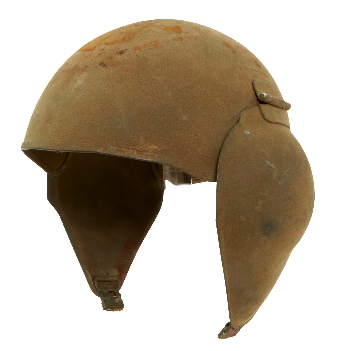 Original U.S. WWII USAAF Bomber Crew M5 Steel FLAK Helmet with Complete Liner Rigging