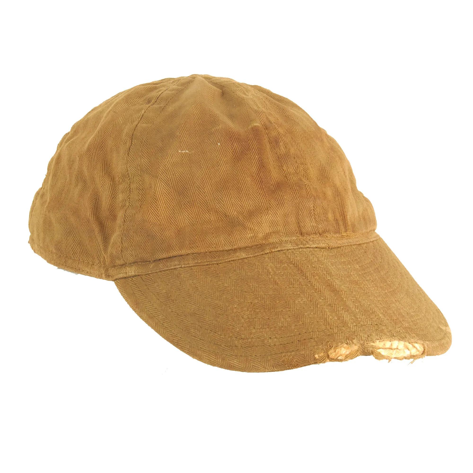 Original U.S. WWII USAAF British Made B-2 Style Winter Flying Cap With A3 HBT Mechanics Cap - 2 Items