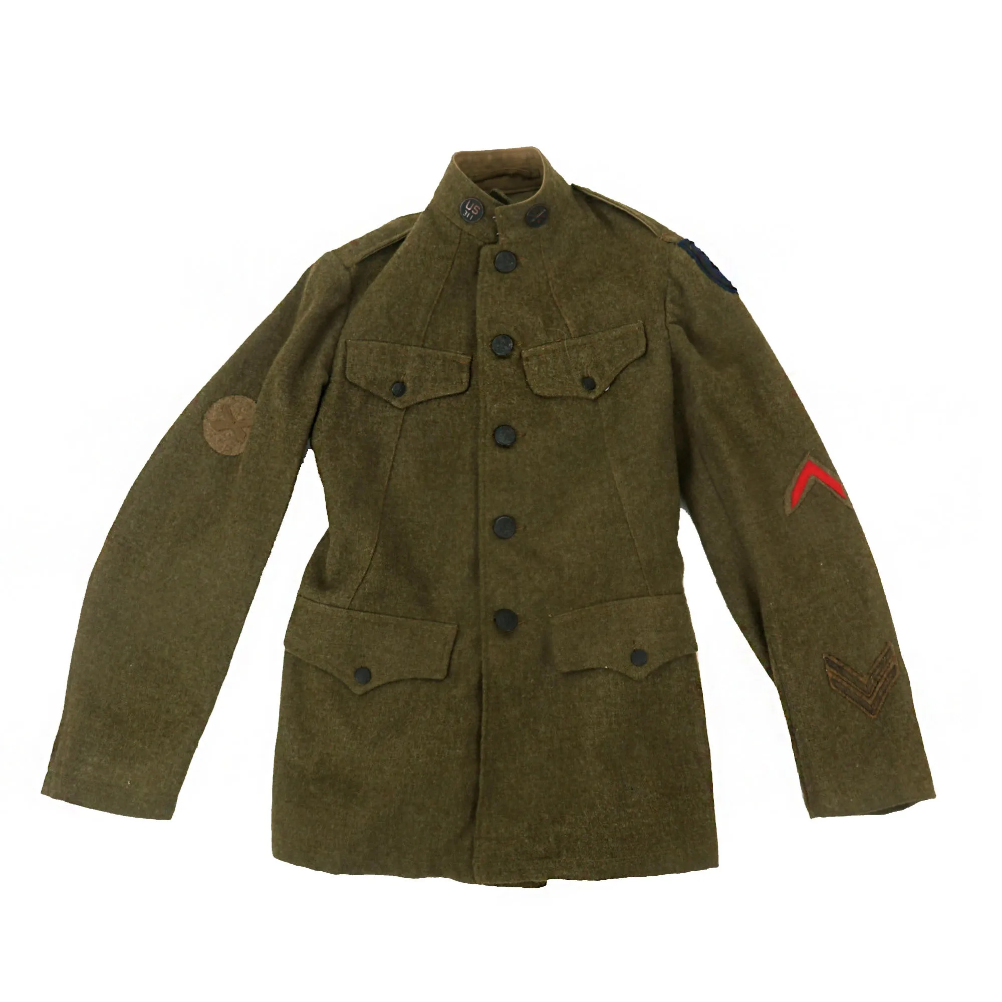 Original WWI US 79th Division Uniform Jacket & Breeches - 311th Field Artillery - Bullion Patch