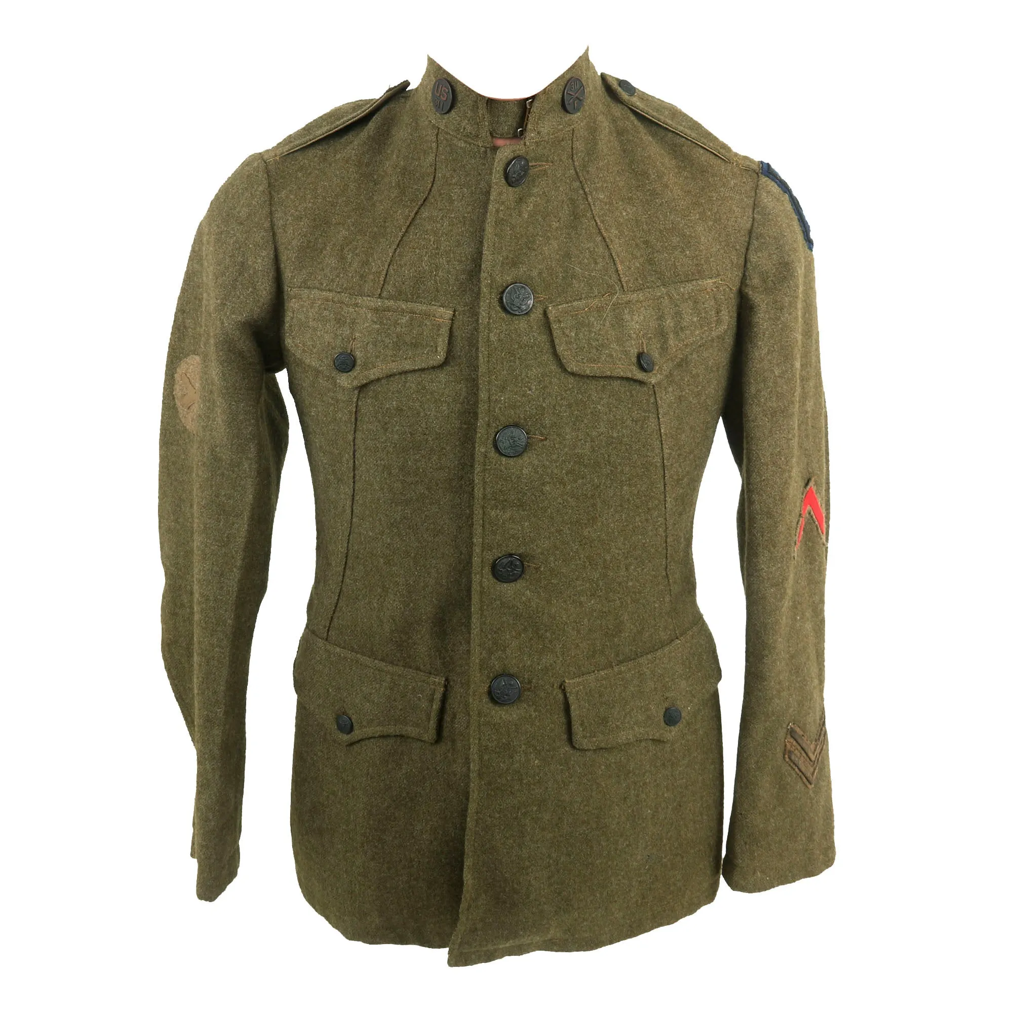 Original WWI US 79th Division Uniform Jacket & Breeches - 311th Field Artillery - Bullion Patch