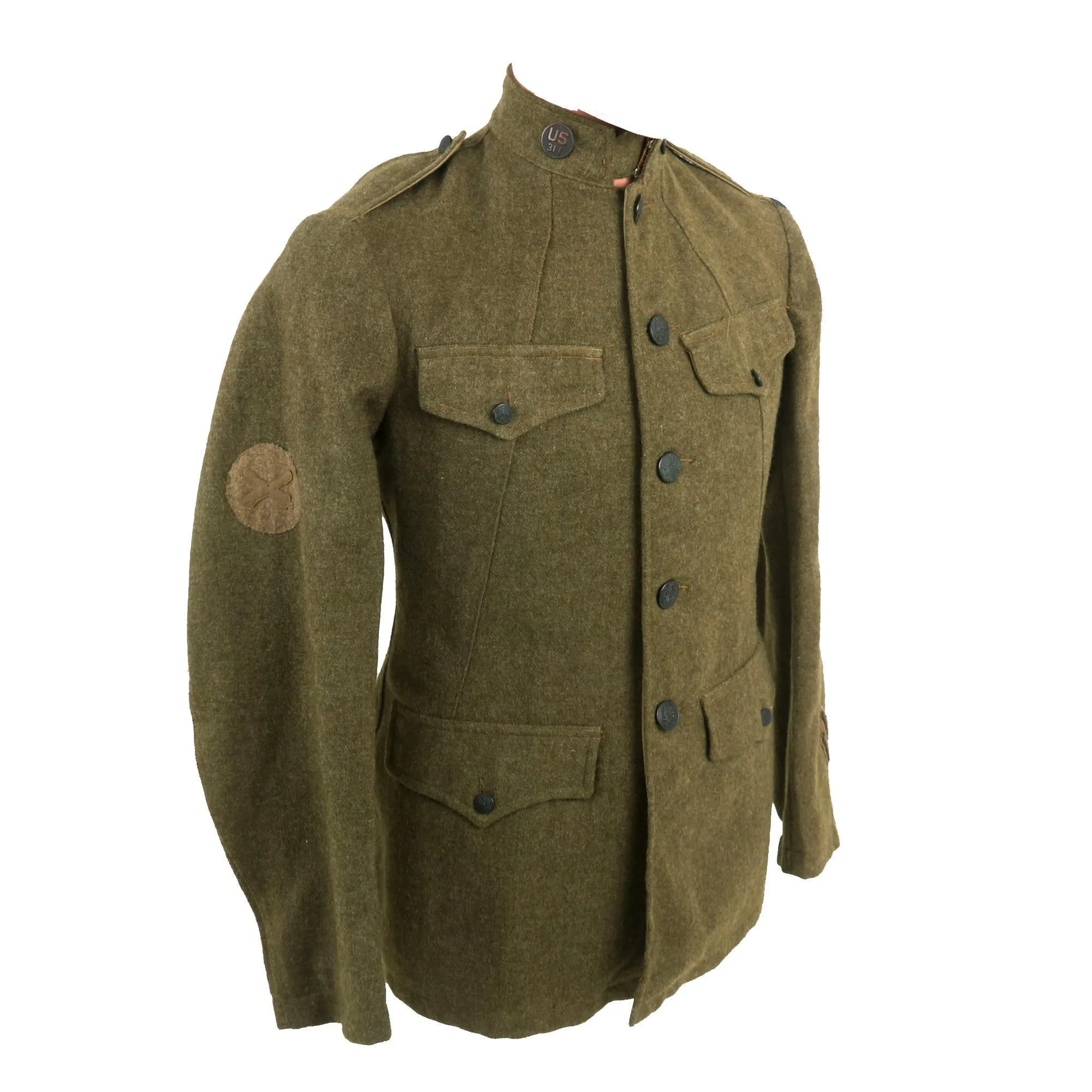 Original WWI US 79th Division Uniform Jacket & Breeches - 311th Field Artillery - Bullion Patch