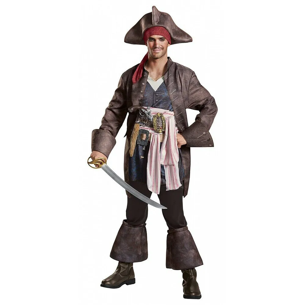 Pirates Of The Caribbean Captain Jack Sparrow Men's Deluxe Costume