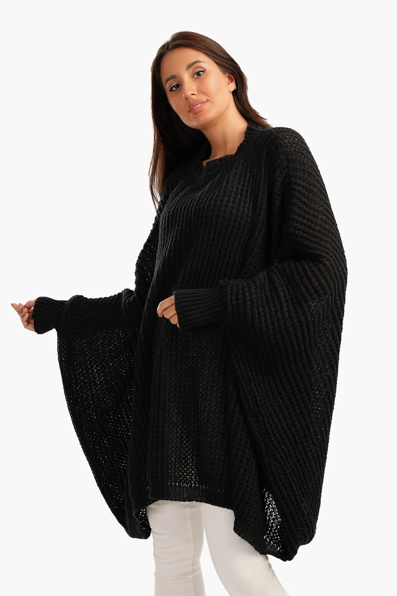 Poncho with Closed Cuffs