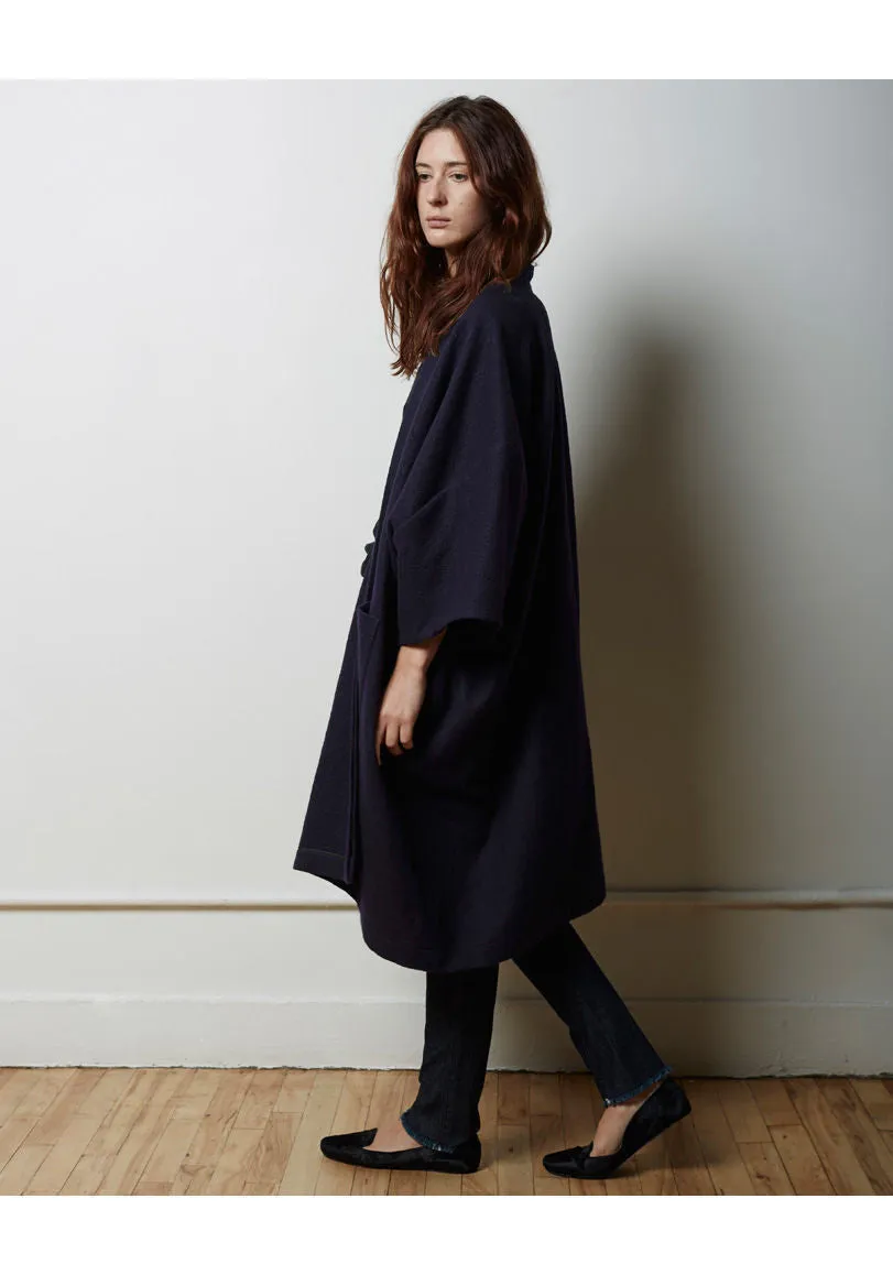 Portrait Wool Cape Coat