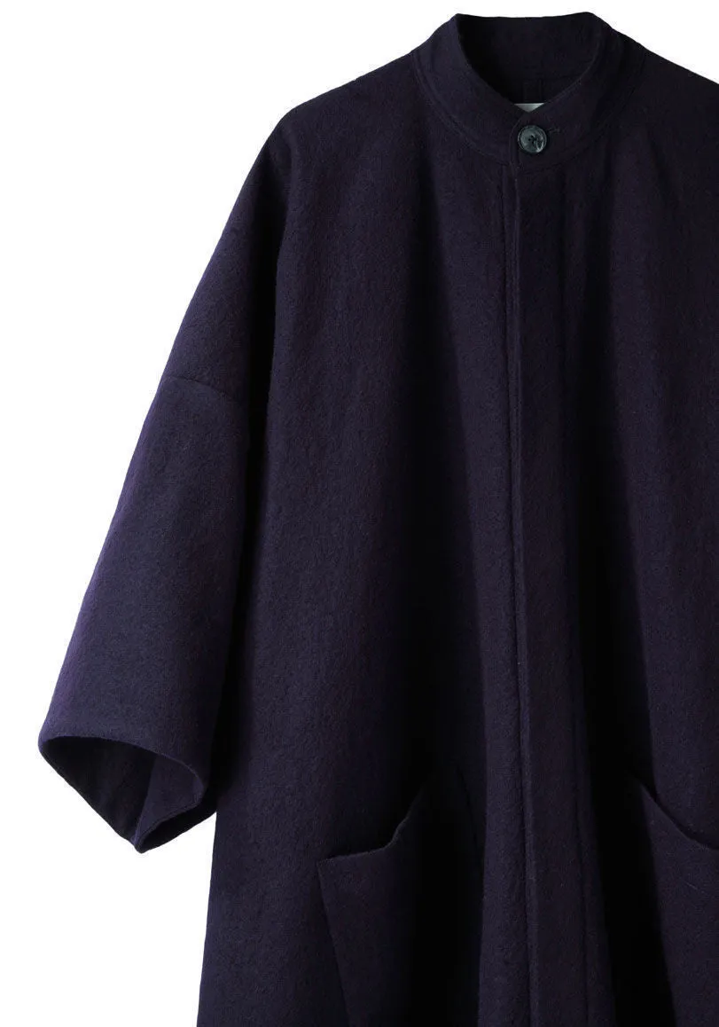 Portrait Wool Cape Coat