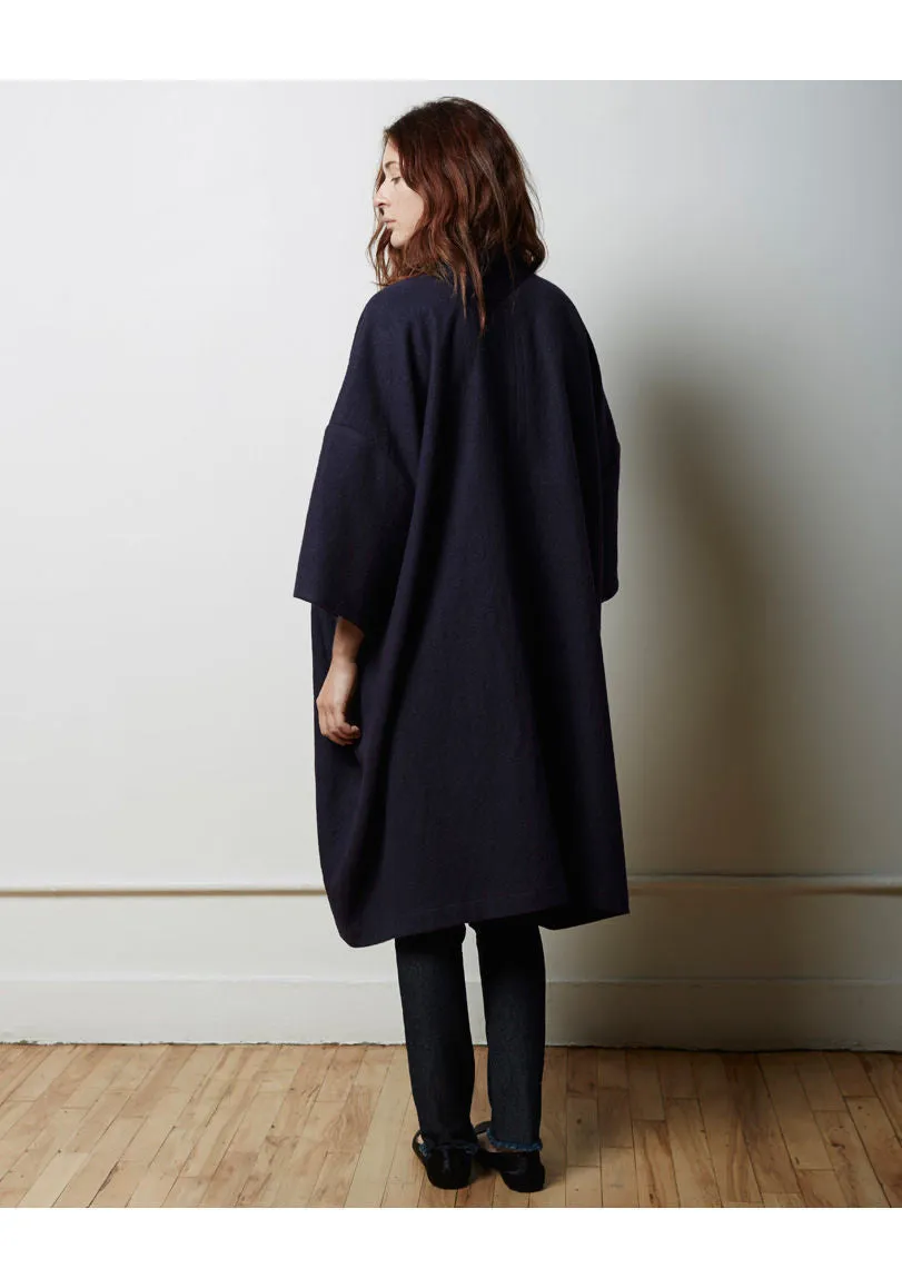 Portrait Wool Cape Coat