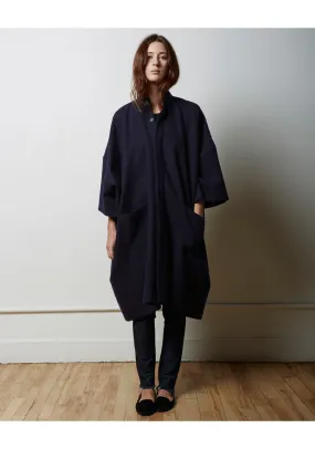 Portrait Wool Cape Coat