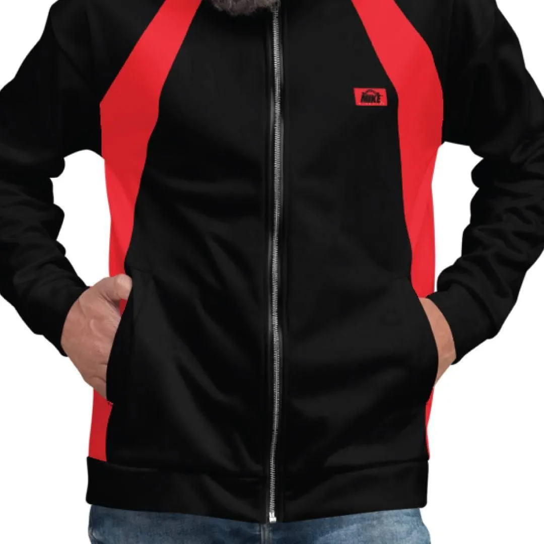 Retro 1 Bred Patent Vintage Style Bomber Jacket