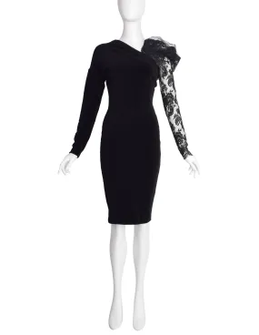 Romeo Gigli Vintage AW 1995 Black Velvet and Lace Dress Ensemble