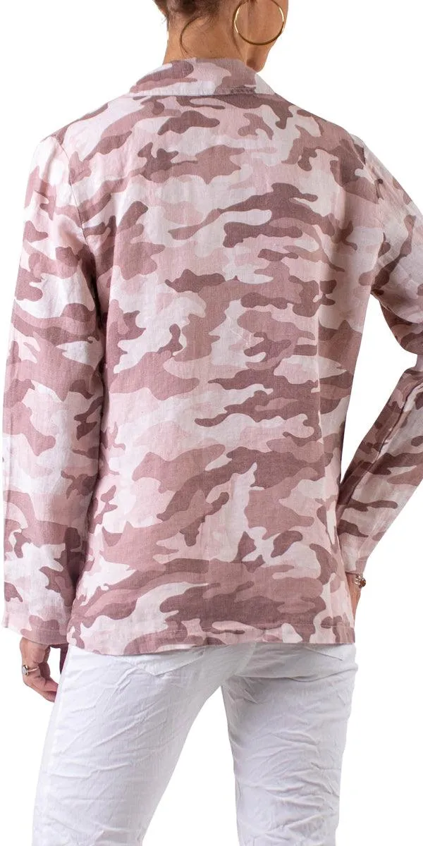 Sabrina Camo Linen Blazer