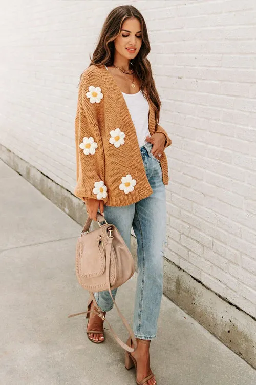 Simple Love Daisy Oversized Knit Cardigan