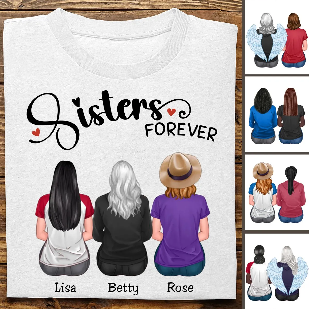 Sisters - Sisters Forever V4 - Personalized T-shirt