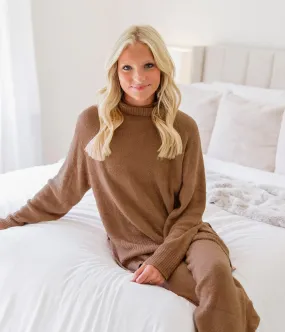 Southern Shirt Co Plush Dreamluxe Turtleneck Sweater - Maple