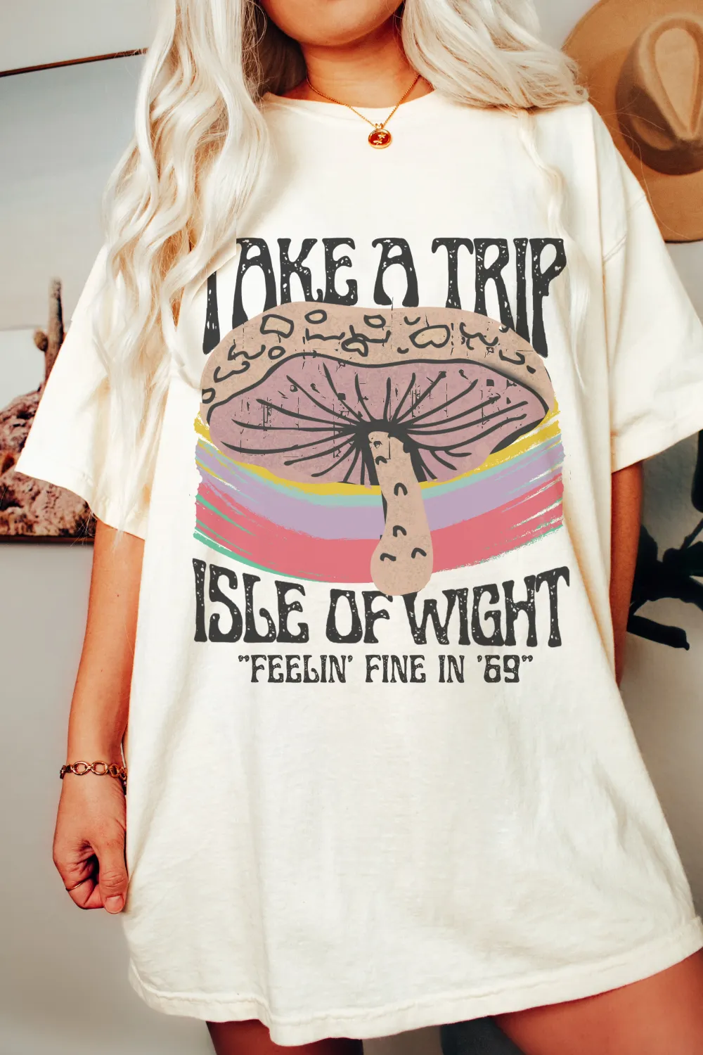 Take A Trip Isle of Wight Music Festival Comfort Colors® T-Shirt, T-Shirt Dress, Retro Design Festival Tee