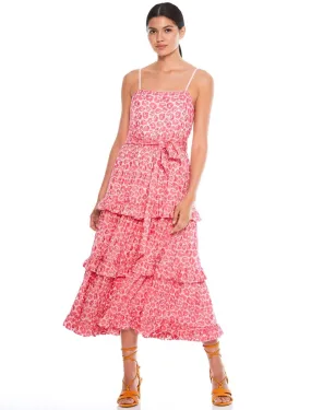 THE BLOSSOM FLOUNCE MIDI DRESS