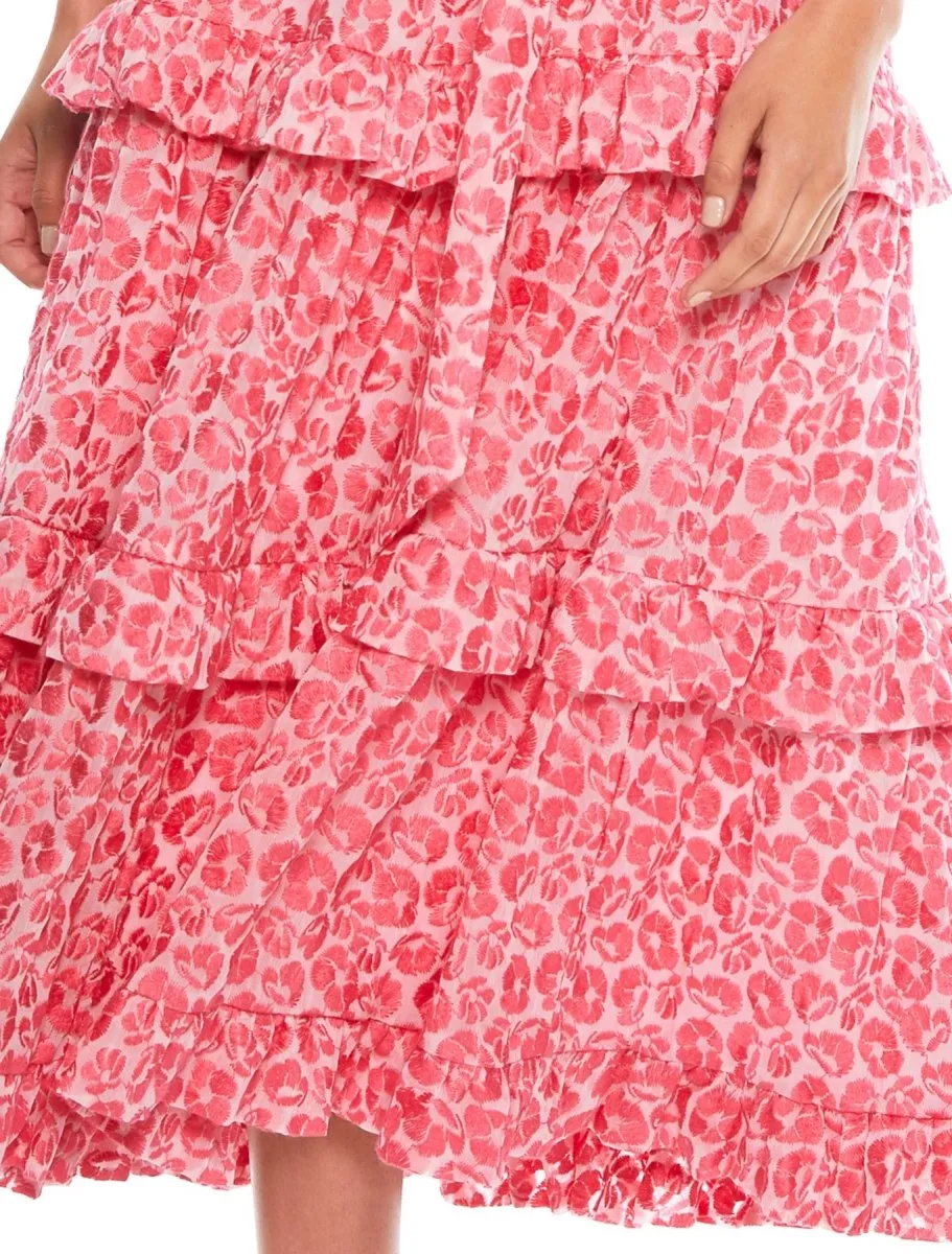 THE BLOSSOM FLOUNCE MIDI DRESS