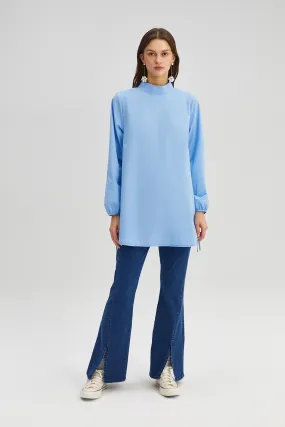 TURTLENECK POPLIN TUNIC TOP