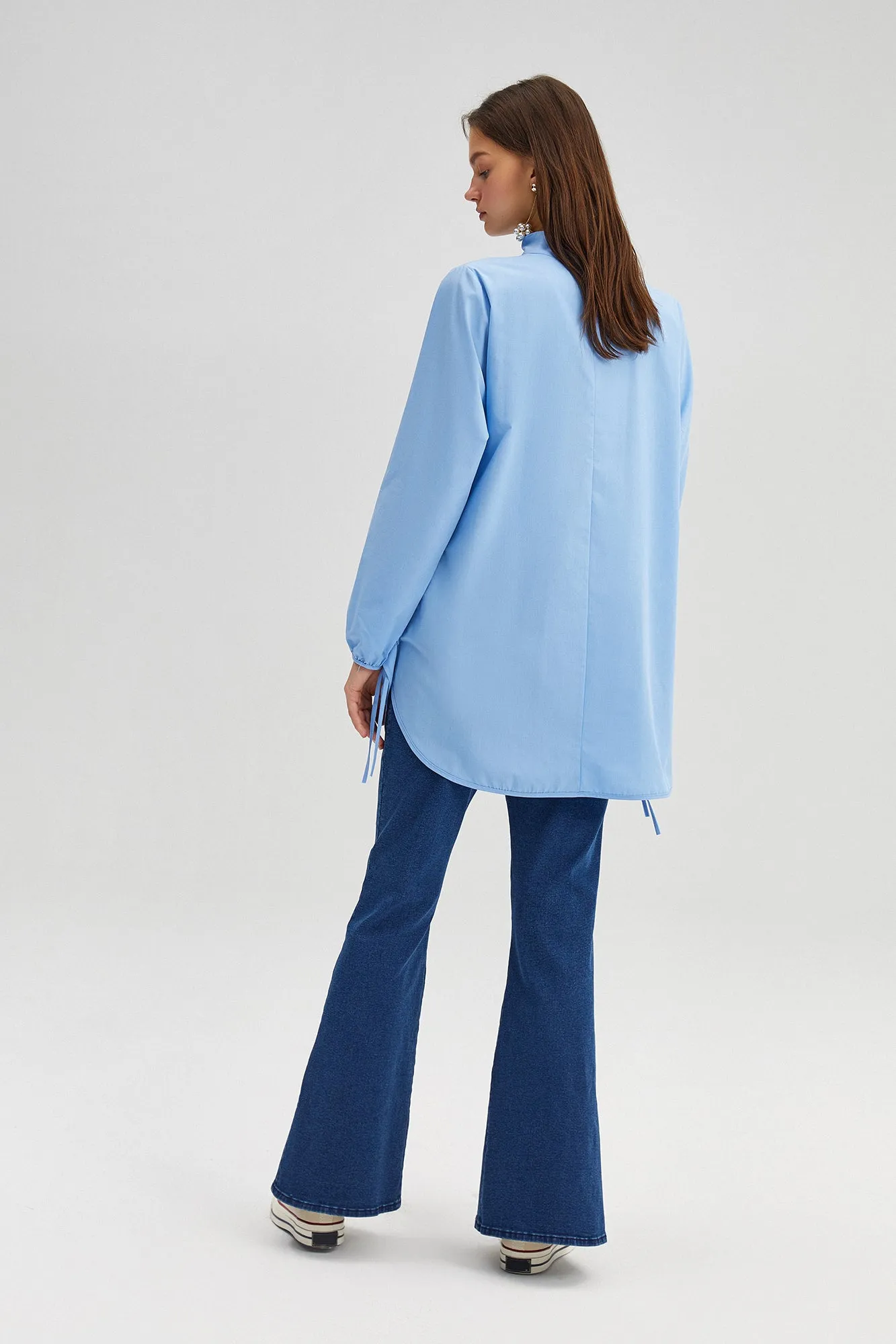 TURTLENECK POPLIN TUNIC TOP