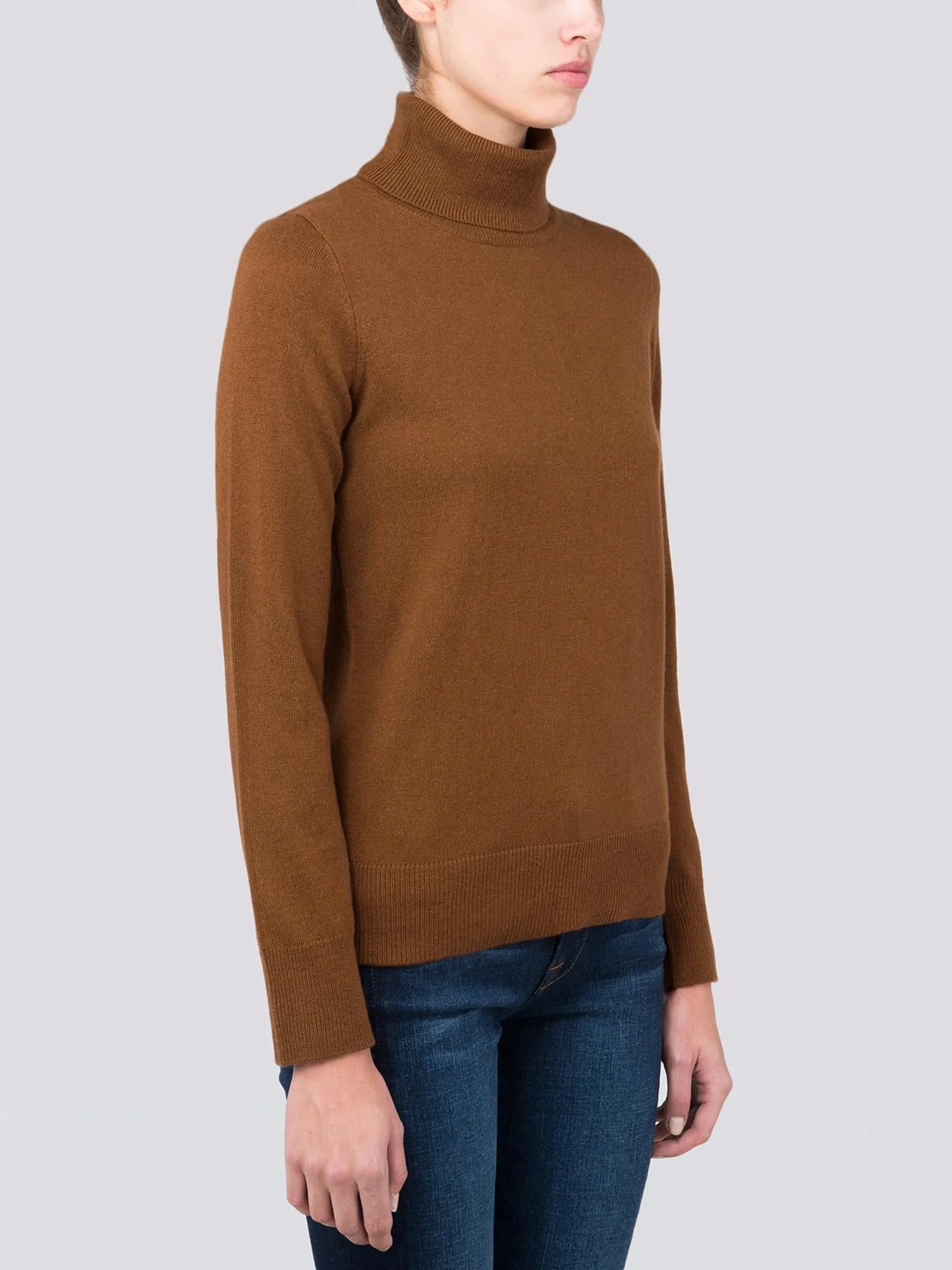 Turtleneck Slimfit Sweater_Deep Camel