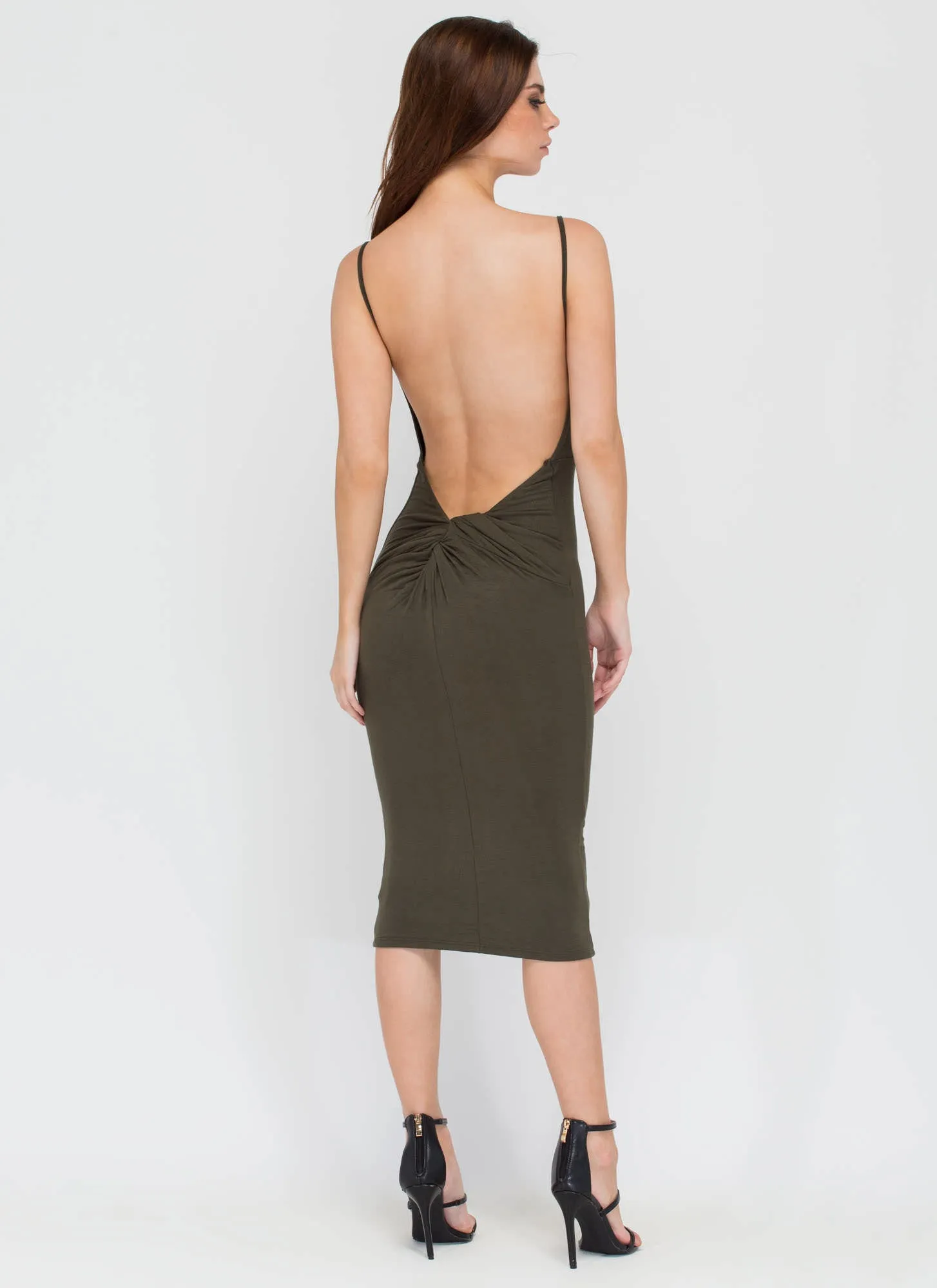 Twist Of Fate Bodycon Midi Dress