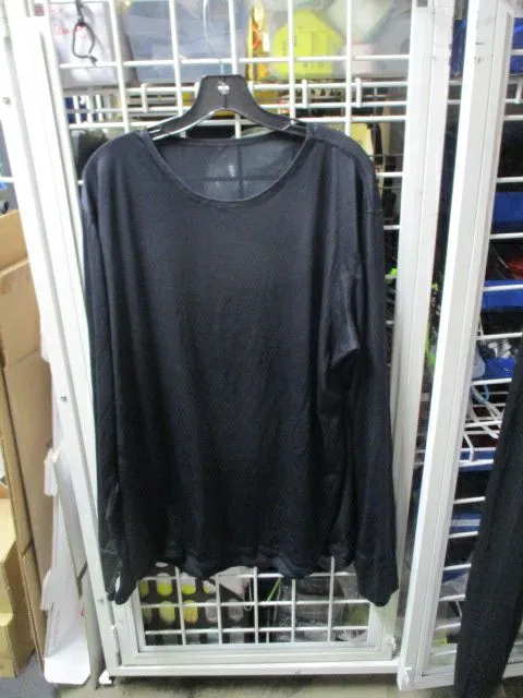 Used Black Long Thermal Shirt Adult Size XL