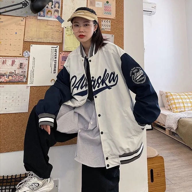 Wenkouban 2023 New Coat Ladies And Jacket Couple Tops College Style Coat Ladies Tops Couple Cardigan High Quality Baseball Uniform