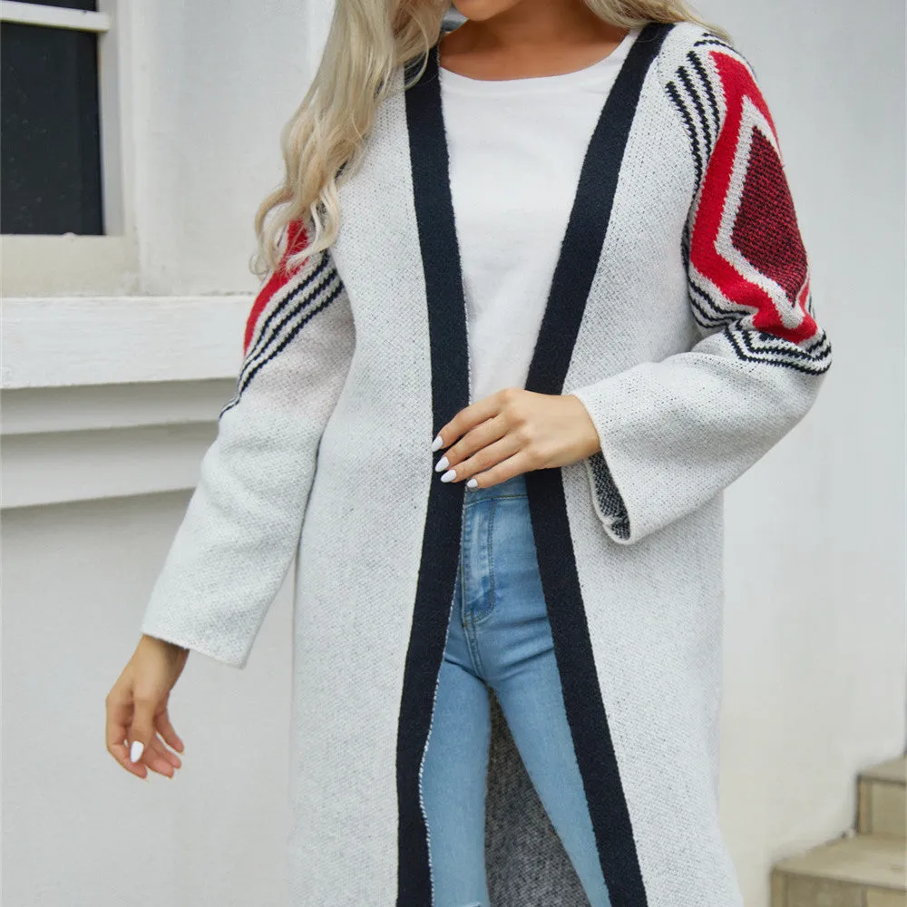 Women's Fashionable Simple Tassel Sweaters Fashion Cardigan Coat